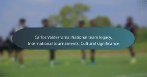 Carlos Valderrama: National team legacy, International tournaments, Cultural significance