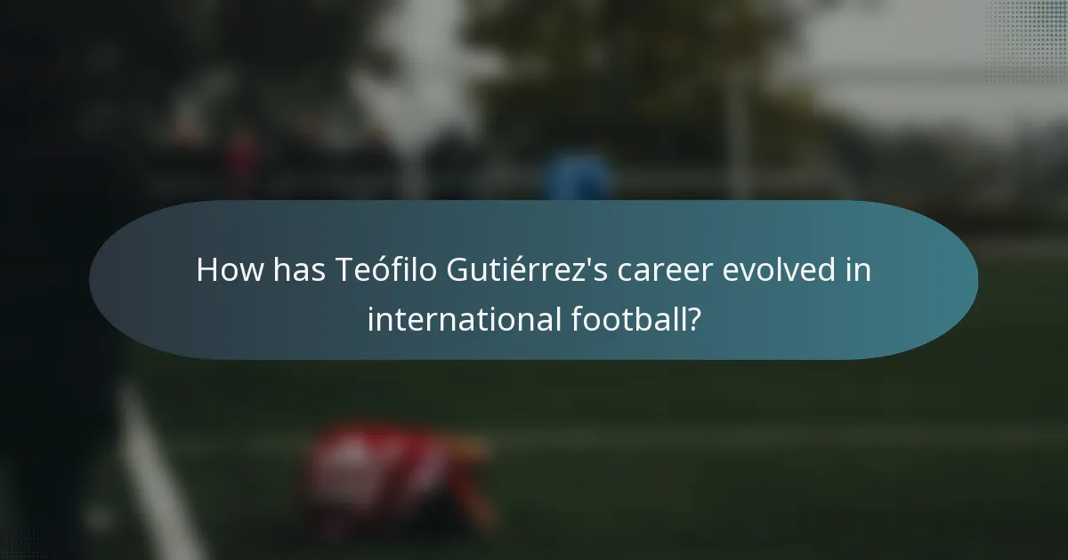 How has Teófilo Gutiérrez's career evolved in international football?