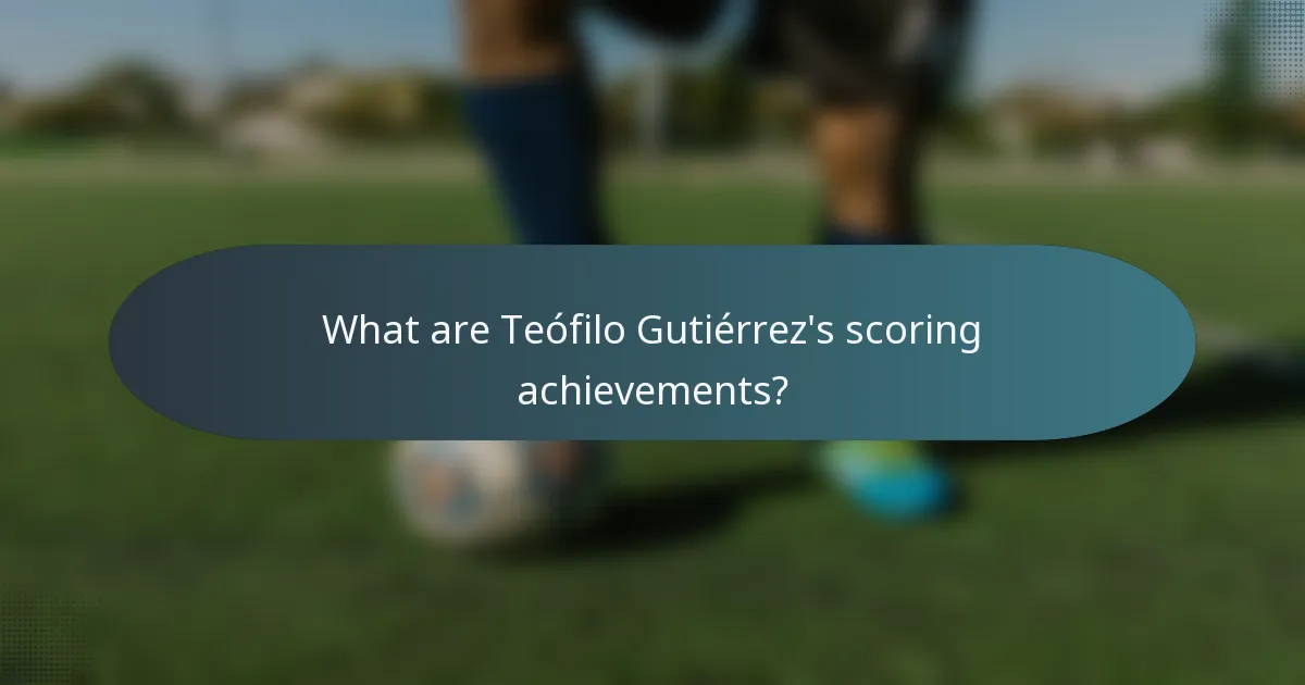 What are Teófilo Gutiérrez's scoring achievements?
